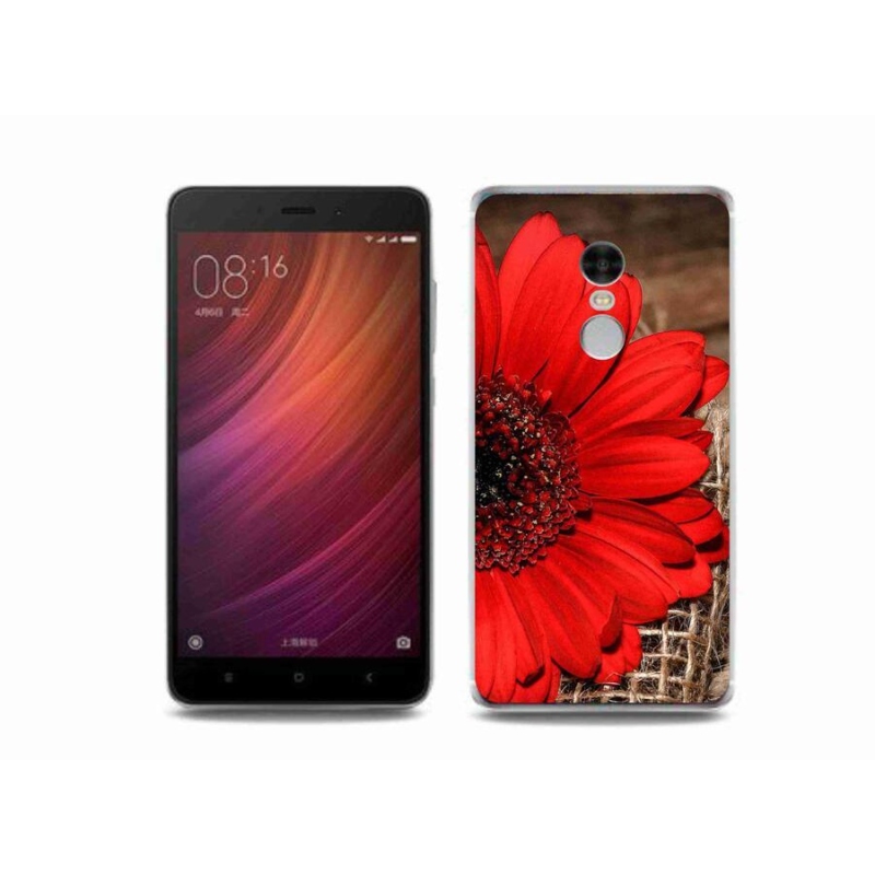 Gelový kryt mmCase na mobil Xiaomi Redmi Note 4 - gerbera