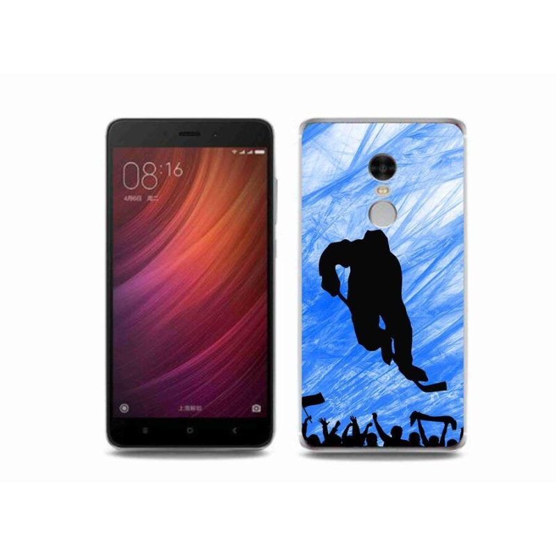 Gelový kryt mmCase na mobil Xiaomi Redmi Note 4 - hokejový hráč