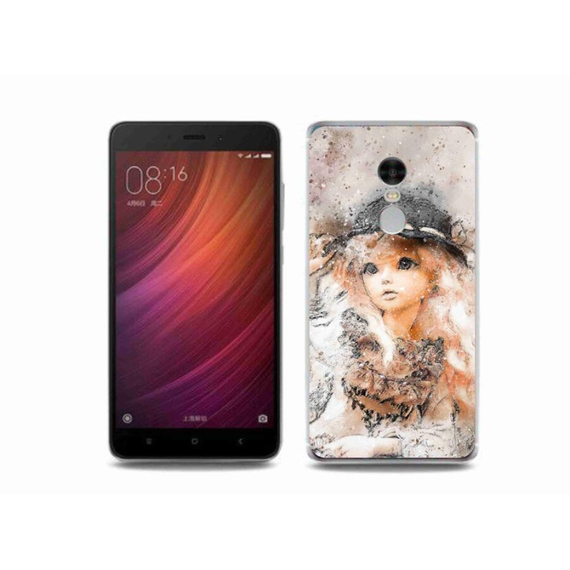 Gelový kryt mmCase na mobil Xiaomi Redmi Note 4 - holčička s kloboukem