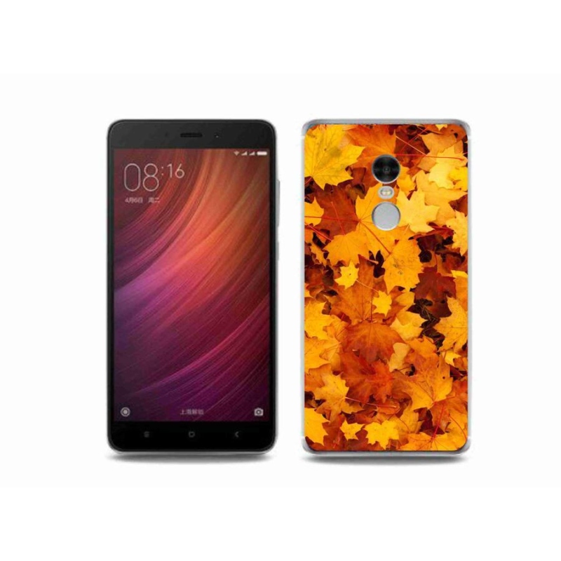 Gelový kryt mmCase na mobil Xiaomi Redmi Note 4 - javorové listy