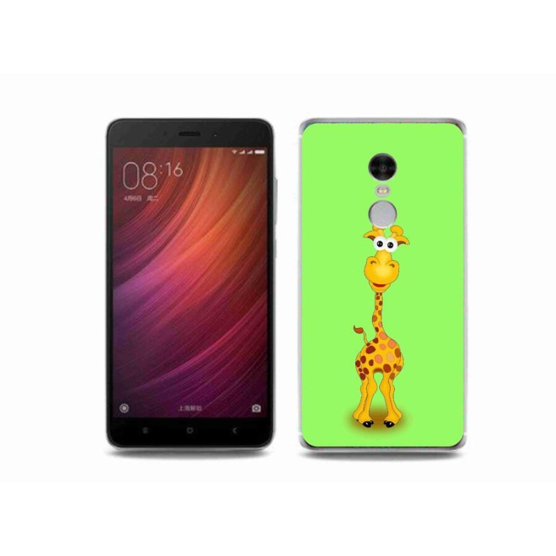 Gelový kryt mmCase na mobil Xiaomi Redmi Note 4 - kreslená žirafa
