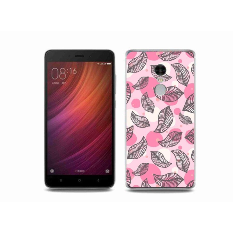 Gelový kryt mmCase na mobil Xiaomi Redmi Note 4 - kreslené padající listy