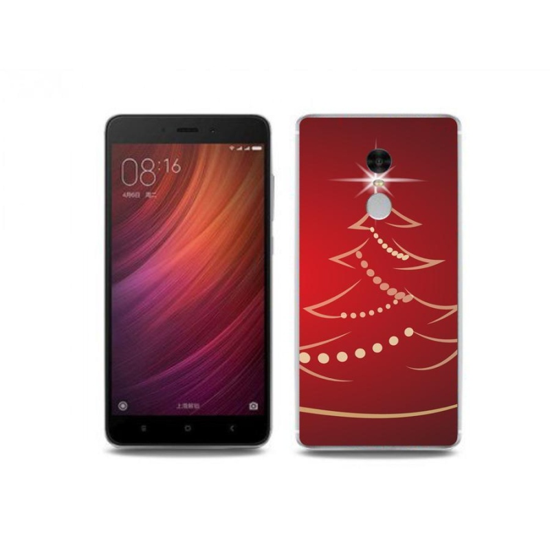 Gelový kryt mmCase na mobil Xiaomi Redmi Note 4 - kreslený vánoční stromek