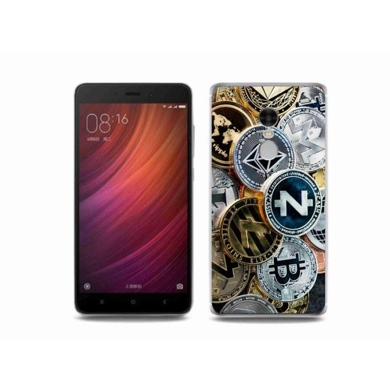 Gelový kryt mmCase na mobil Xiaomi Redmi Note 4 - kryptoměny