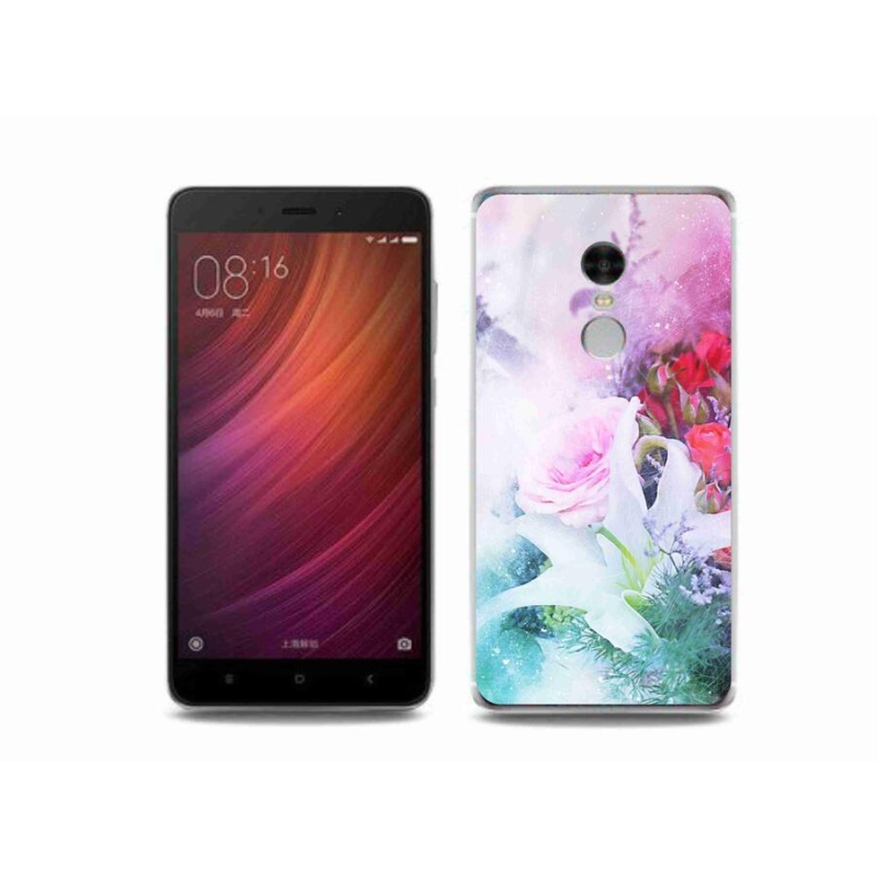 Gelový kryt mmCase na mobil Xiaomi Redmi Note 4 - květiny 4