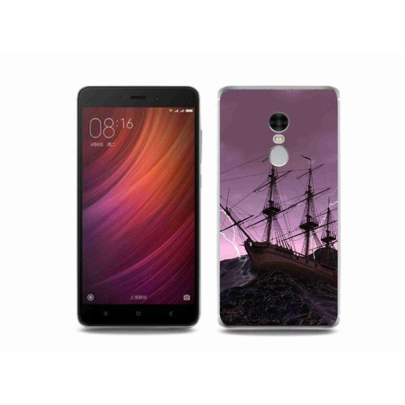 Gelový kryt mmCase na mobil Xiaomi Redmi Note 4 - loď v bouři