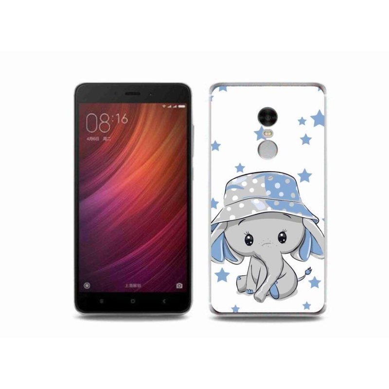 Gelový kryt mmCase na mobil Xiaomi Redmi Note 4 - modrý slon