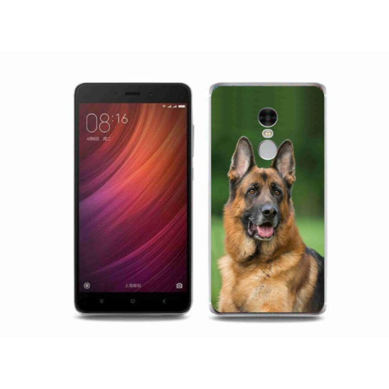Gelový kryt mmCase na mobil Xiaomi Redmi Note 4 - německý ovčák