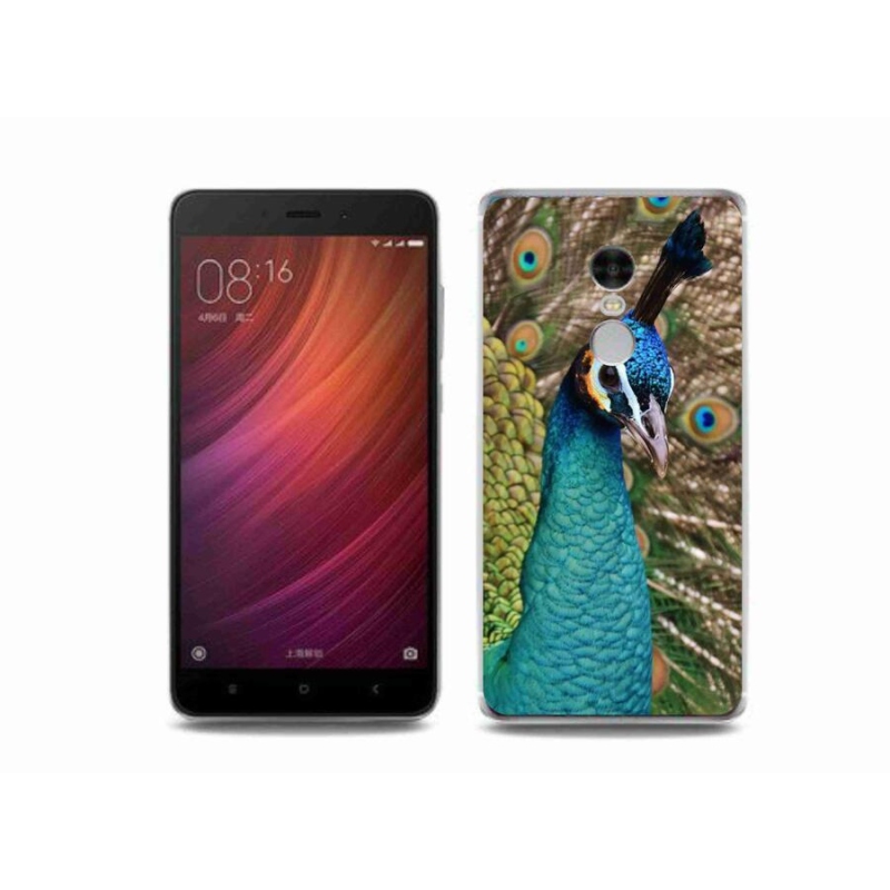 Gelový kryt mmCase na mobil Xiaomi Redmi Note 4 - páv