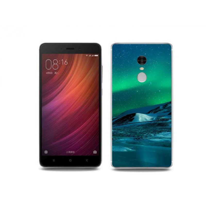 Gelový kryt mmCase na mobil Xiaomi Redmi Note 4 - polární záře