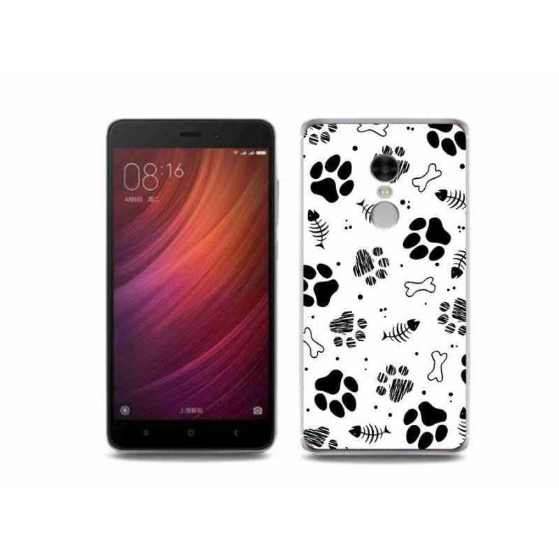 Gelový kryt mmCase na mobil Xiaomi Redmi Note 4 - psí tlapky 1