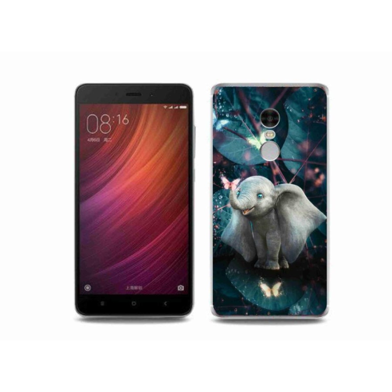 Gelový kryt mmCase na mobil Xiaomi Redmi Note 4 - roztomilý slon