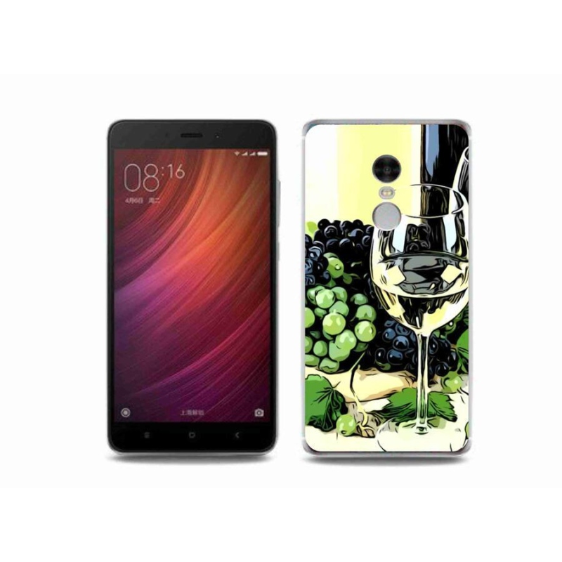 Gelový kryt mmCase na mobil Xiaomi Redmi Note 4 - sklenka vína