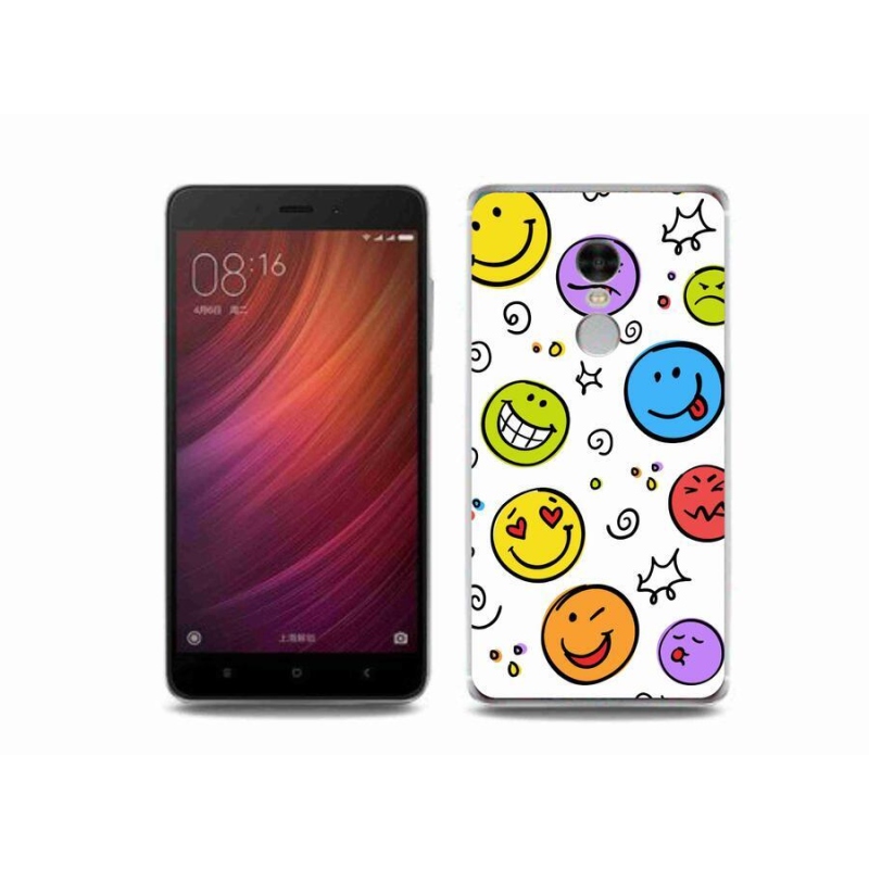 Gelový kryt mmCase na mobil Xiaomi Redmi Note 4 - smajlíci