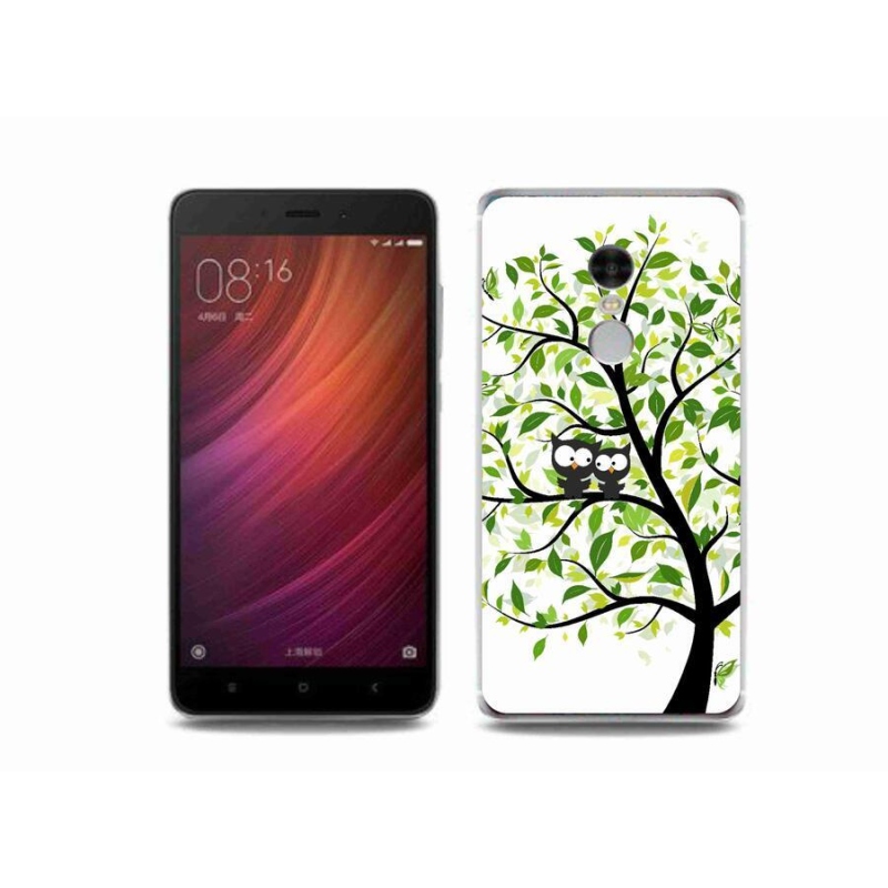 Gelový kryt mmCase na mobil Xiaomi Redmi Note 4 - sovičky na stromě