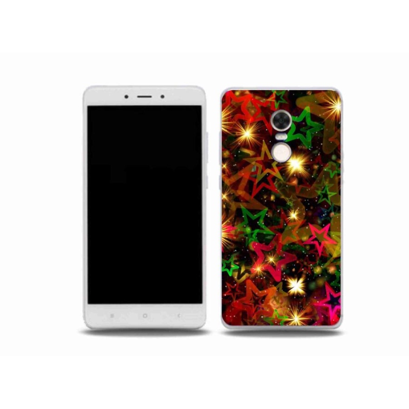 Gelový kryt mmCase na mobil Xiaomi Redmi Note 4X - barevné hvězdičky