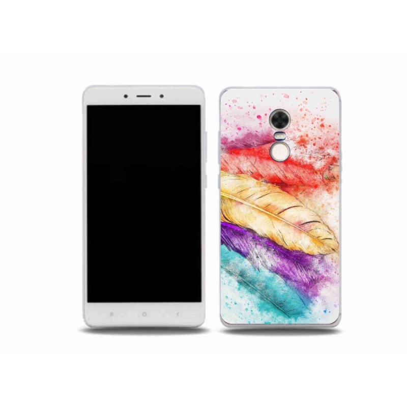Gelový kryt mmCase na mobil Xiaomi Redmi Note 4X - barevné peří
