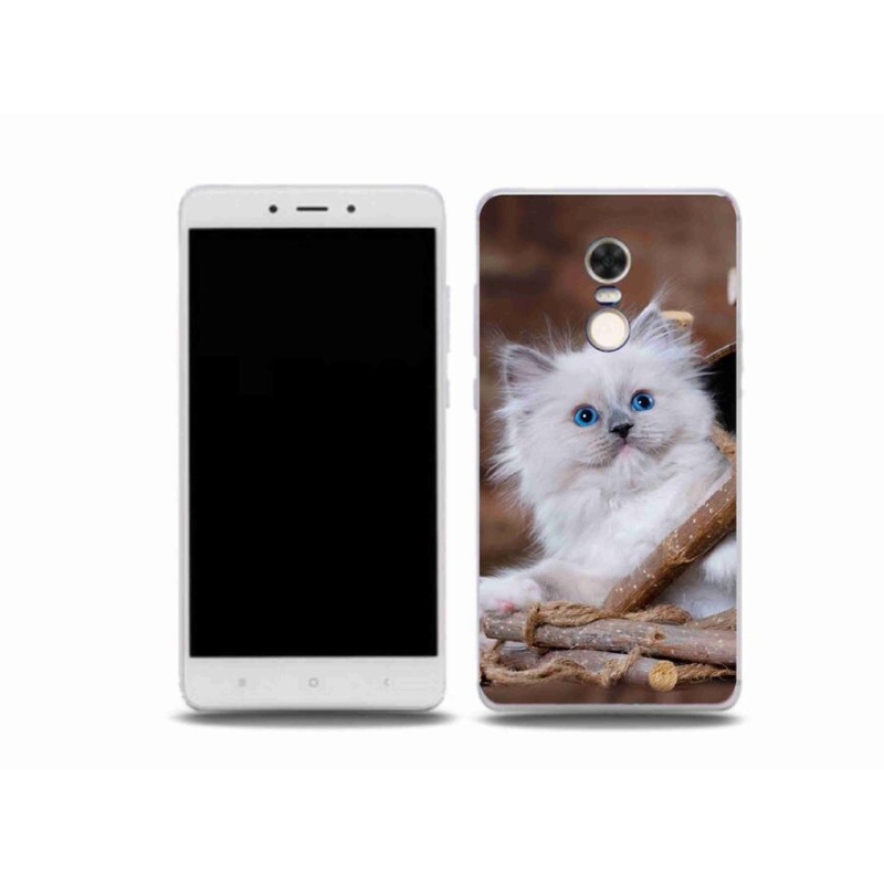 Gelový kryt mmCase na mobil Xiaomi Redmi Note 4X - bílé kotě