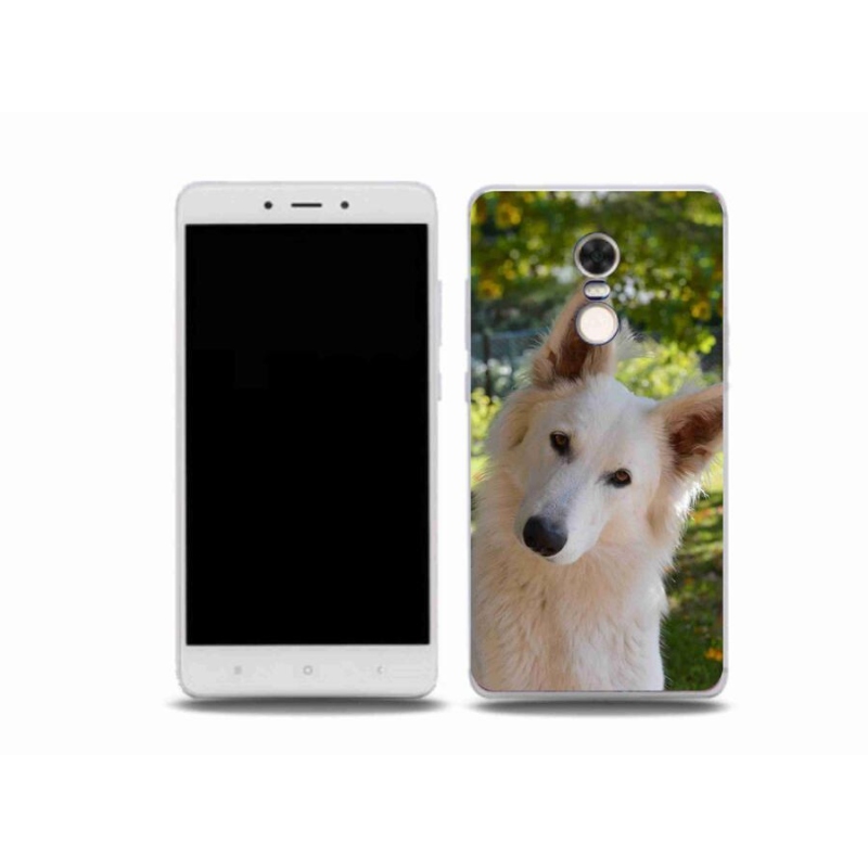 Gelový kryt mmCase na mobil Xiaomi Redmi Note 4X - bílý švýcarský ovčák 1