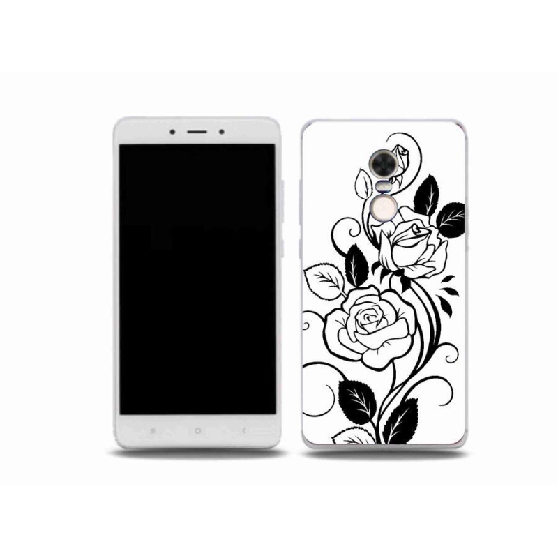 Gelový kryt mmCase na mobil Xiaomi Redmi Note 4X - černobílá růže