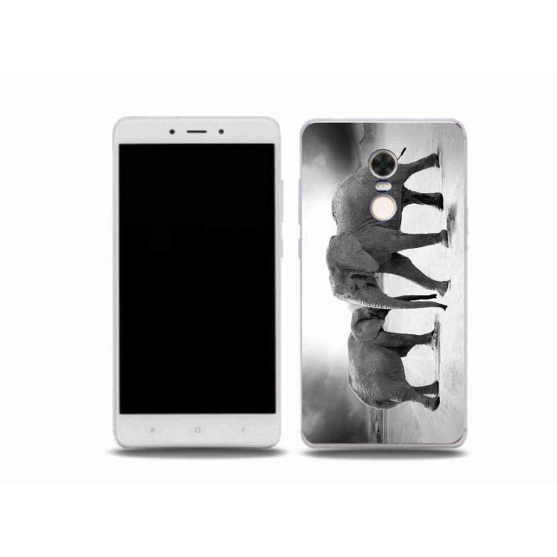 Gelový kryt mmCase na mobil Xiaomi Redmi Note 4X - černobílí sloni