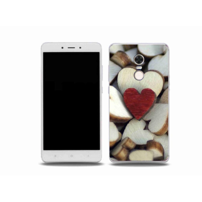 Gelový kryt mmCase na mobil Xiaomi Redmi Note 4X - gravírované červené srdce