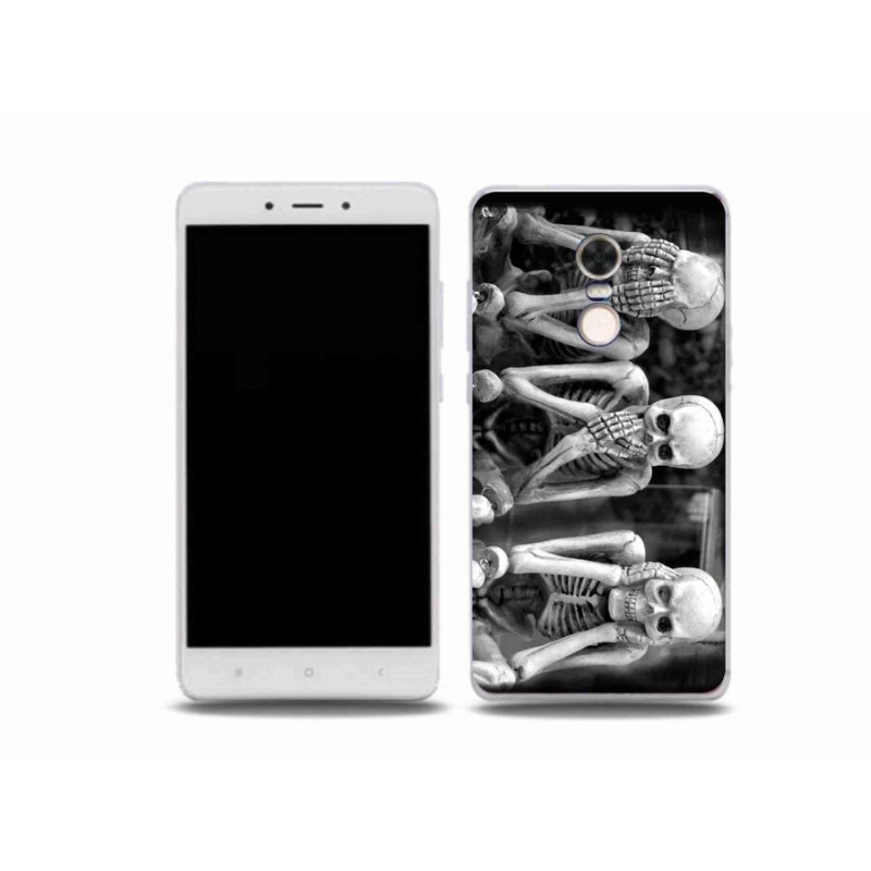 Gelový kryt mmCase na mobil Xiaomi Redmi Note 4X - kostlivci