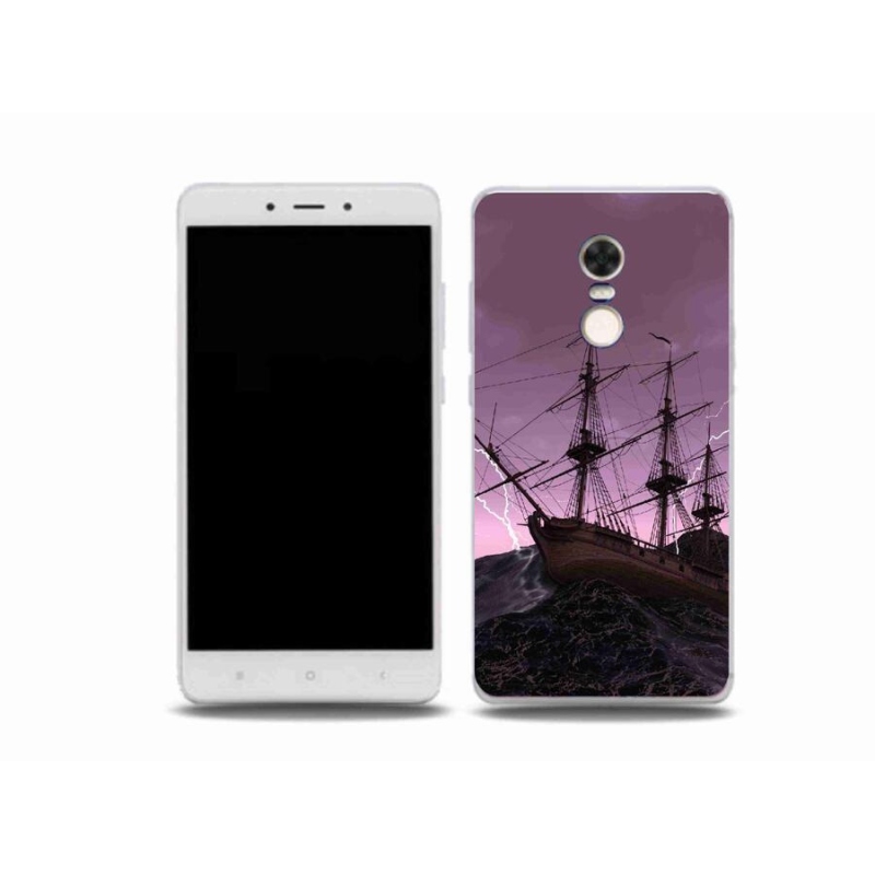 Gelový kryt mmCase na mobil Xiaomi Redmi Note 4X - loď v bouři