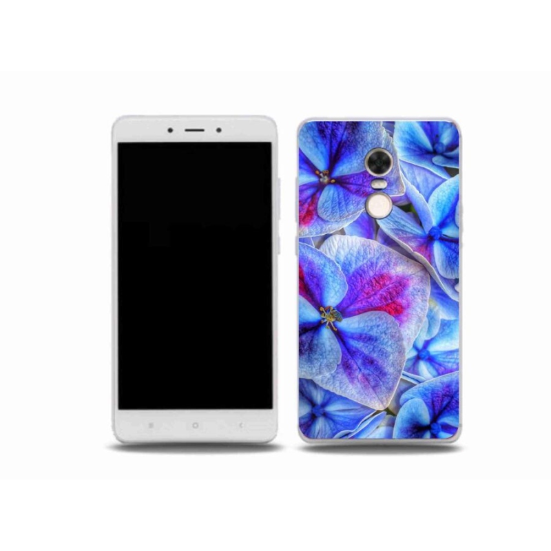 Gelový kryt mmCase na mobil Xiaomi Redmi Note 4X - modré květy 1