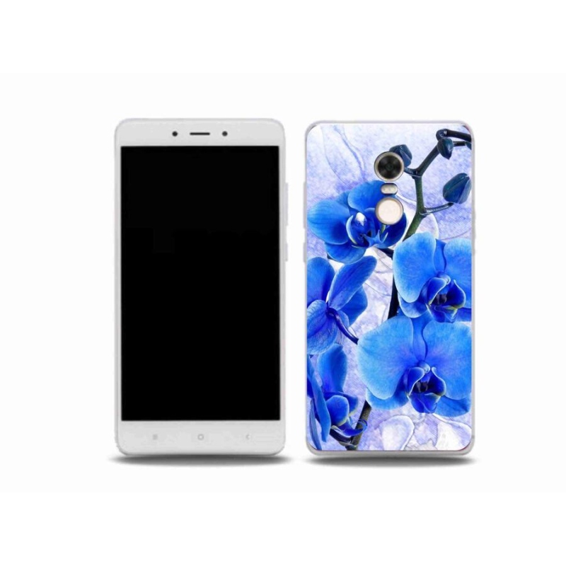 Gelový kryt mmCase na mobil Xiaomi Redmi Note 4X - modré květy
