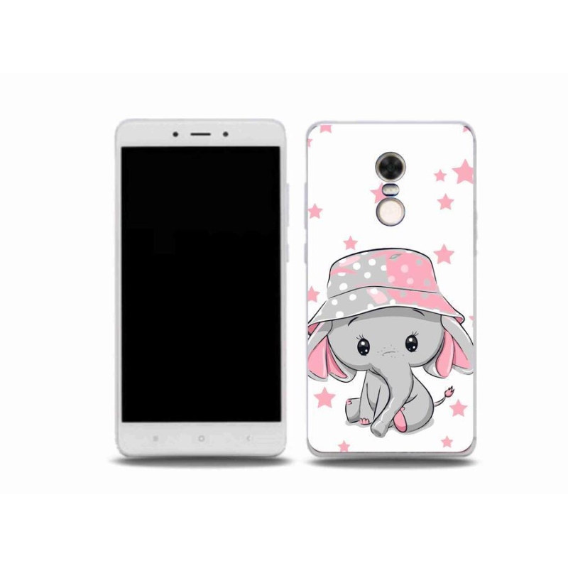 Gelový kryt mmCase na mobil Xiaomi Redmi Note 4X - růžový slon