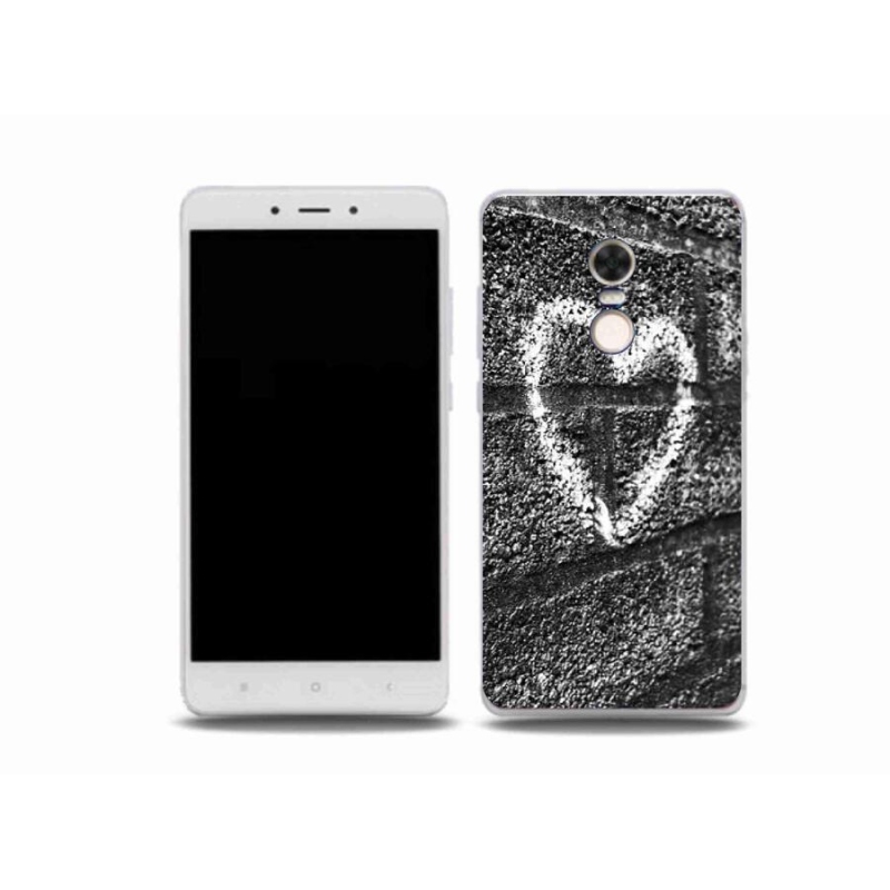 Gelový kryt mmCase na mobil Xiaomi Redmi Note 4X - srdce na zdi