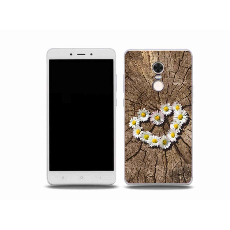 Gelový kryt mmCase na mobil Xiaomi Redmi Note 4X - srdce z kopretin