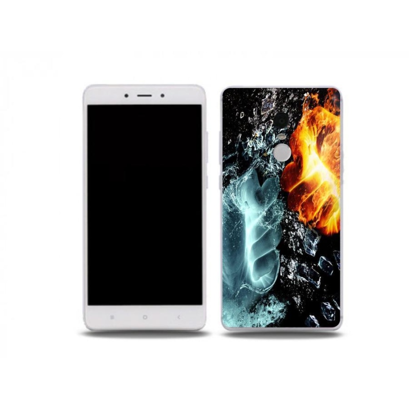 Gelový kryt mmCase na mobil Xiaomi Redmi Note 4X - voda a oheň
