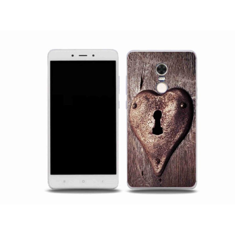 Gelový kryt mmCase na mobil Xiaomi Redmi Note 4X - zámek ve tvaru srdce