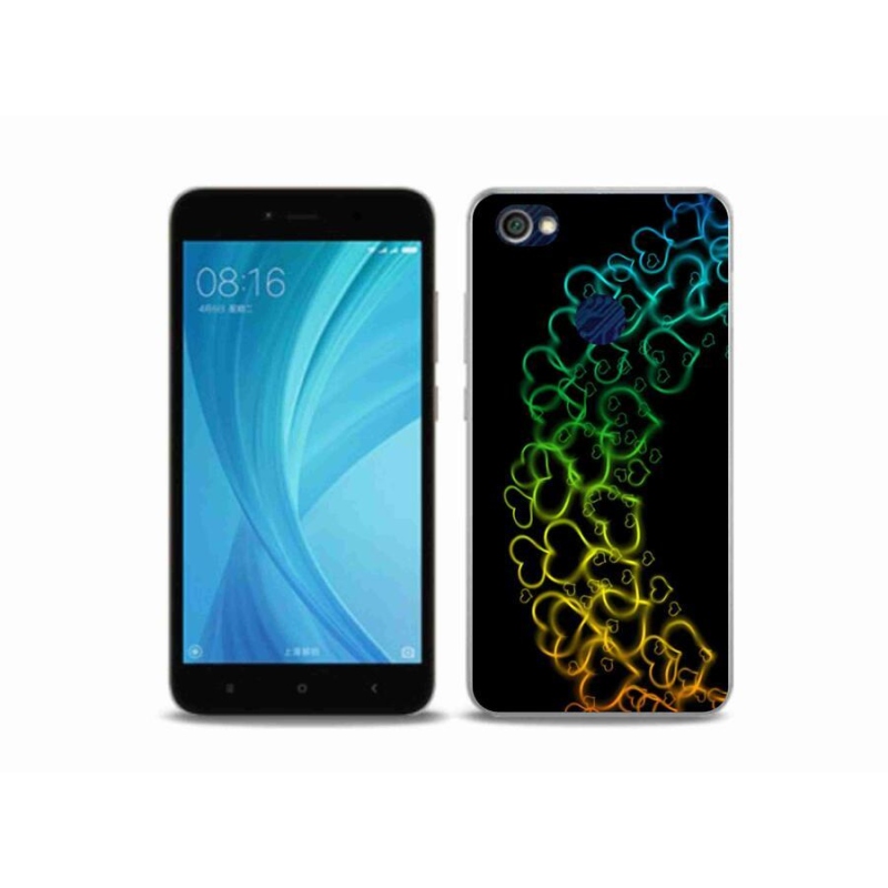 Gelový kryt mmCase na mobil Xiaomi Redmi Note 5A Prime - barevná srdíčka