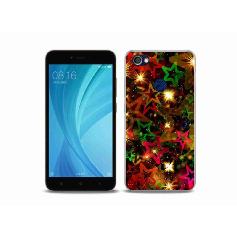 Gelový kryt mmCase na mobil Xiaomi Redmi Note 5A Prime - barevné hvězdičky