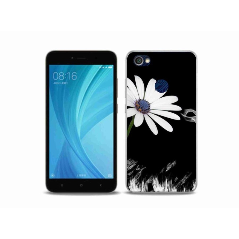 Gelový kryt mmCase na mobil Xiaomi Redmi Note 5A Prime - bílá květina