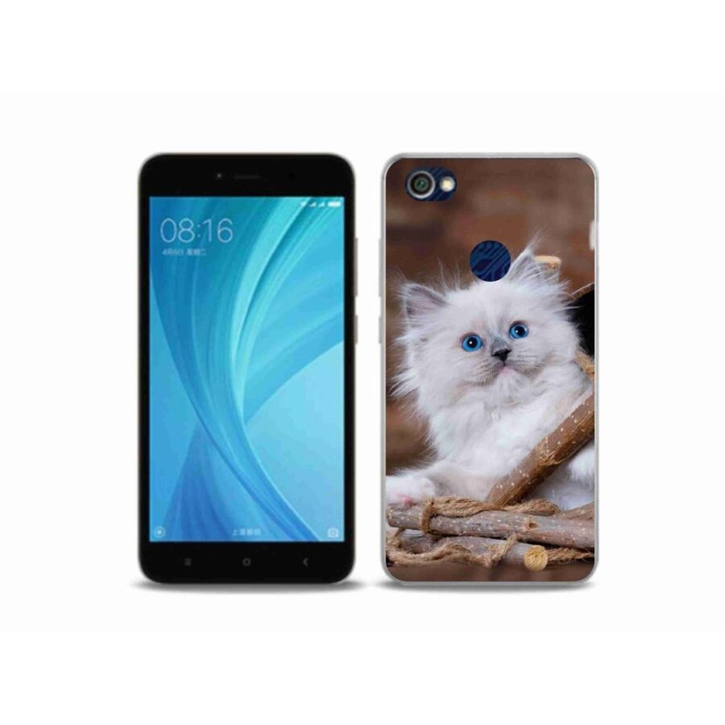 Gelový kryt mmCase na mobil Xiaomi Redmi Note 5A Prime - bílé kotě