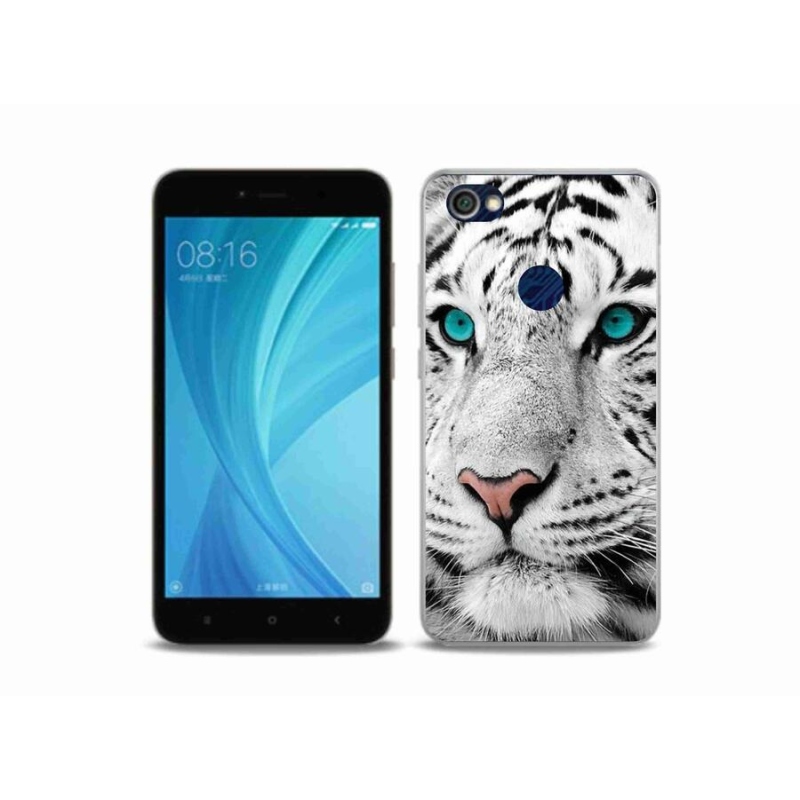 Gelový kryt mmCase na mobil Xiaomi Redmi Note 5A Prime - bílý tygr