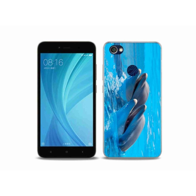 Gelový kryt mmCase na mobil Xiaomi Redmi Note 5A Prime - delfíni