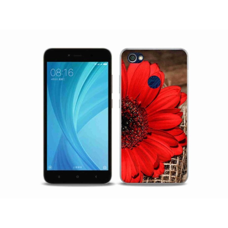 Gelový kryt mmCase na mobil Xiaomi Redmi Note 5A Prime - gerbera