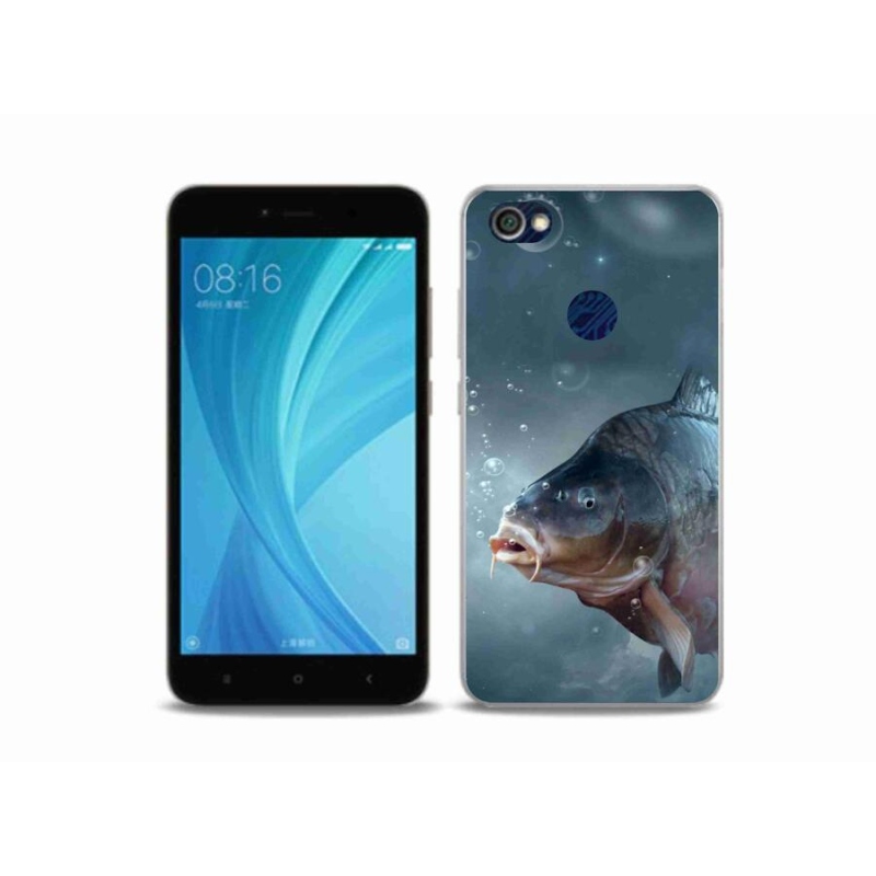 Gelový kryt mmCase na mobil Xiaomi Redmi Note 5A Prime - kapr a bublinky