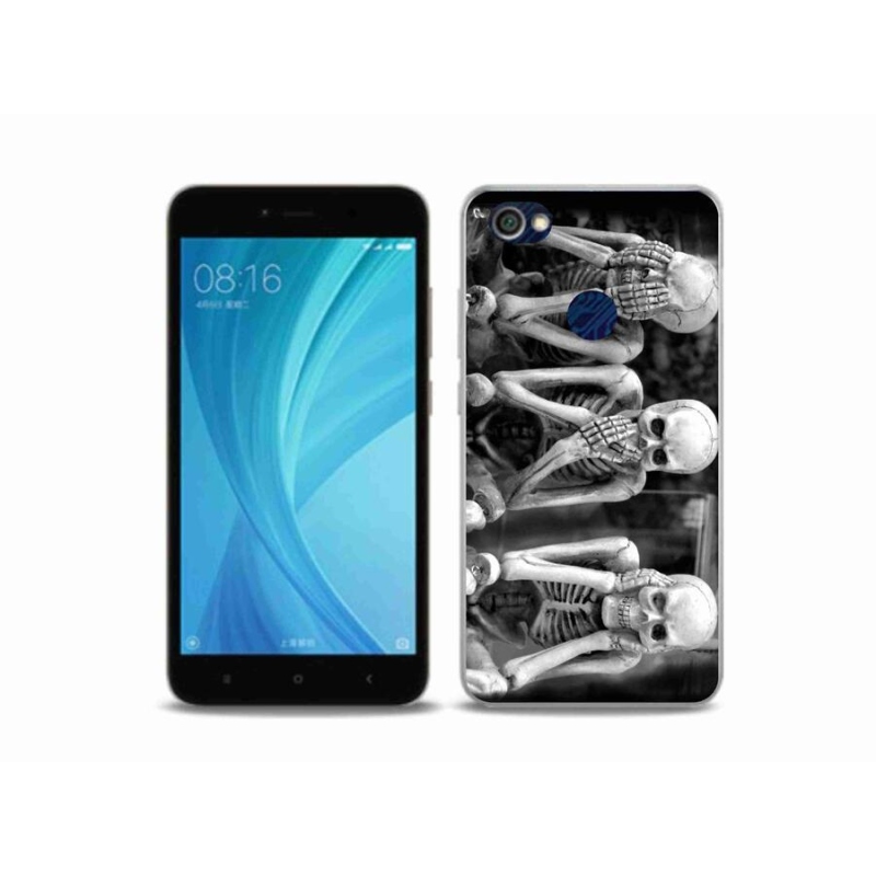 Gelový kryt mmCase na mobil Xiaomi Redmi Note 5A Prime - kostlivci