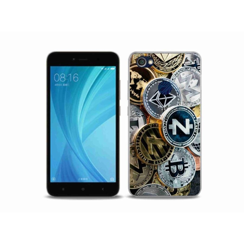 Gelový kryt mmCase na mobil Xiaomi Redmi Note 5A Prime - kryptoměny