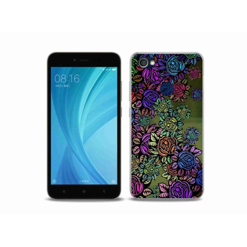 Gelový kryt mmCase na mobil Xiaomi Redmi Note 5A Prime - květiny 6