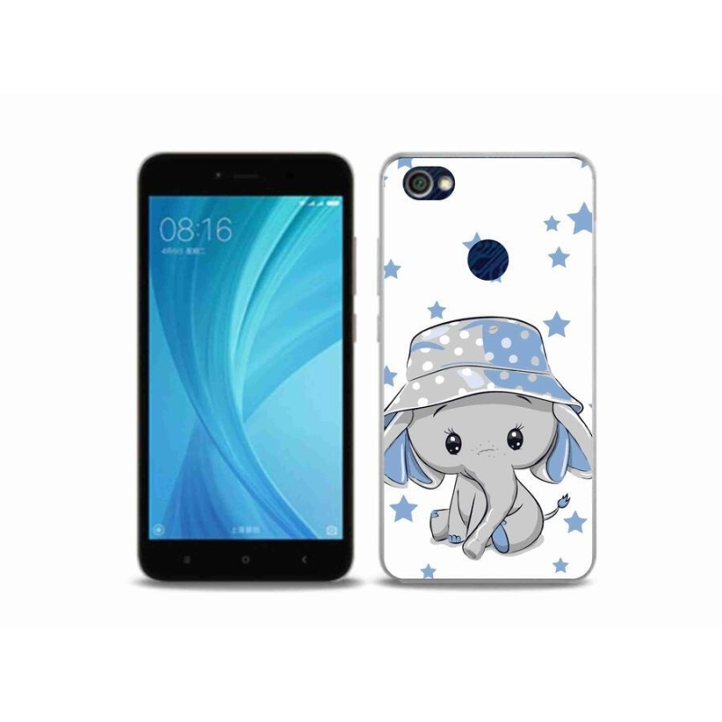 Gelový kryt mmCase na mobil Xiaomi Redmi Note 5A Prime - modrý slon