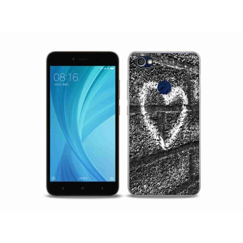 Gelový kryt mmCase na mobil Xiaomi Redmi Note 5A Prime - srdce na zdi