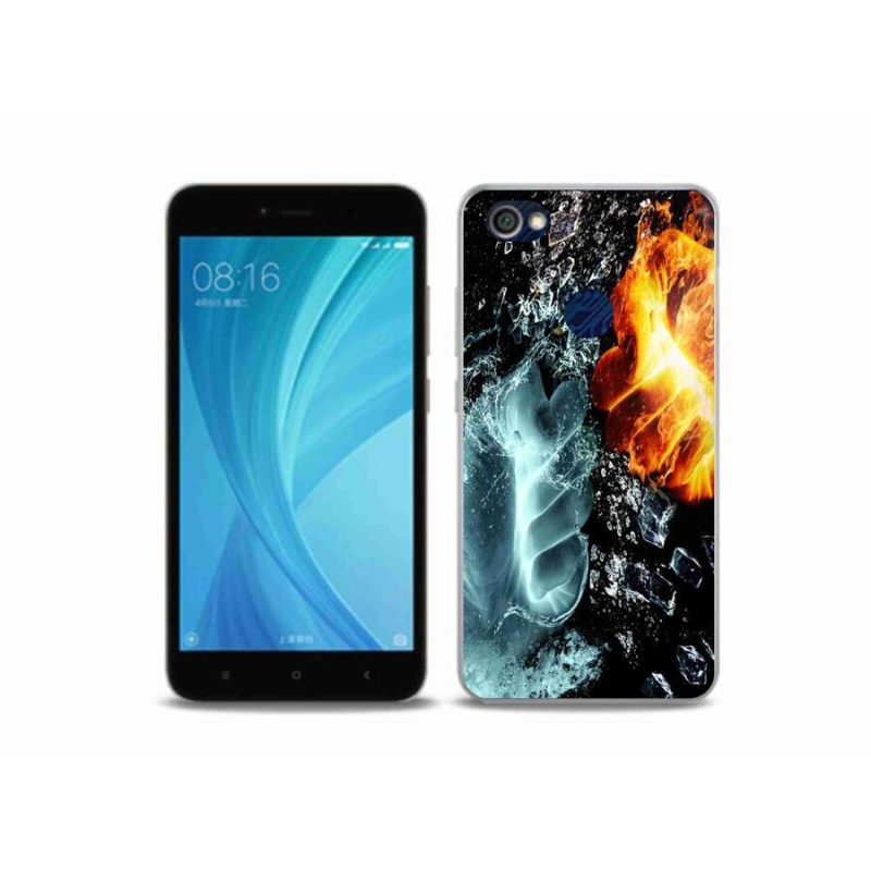 Gelový kryt mmCase na mobil Xiaomi Redmi Note 5A Prime - voda a oheň