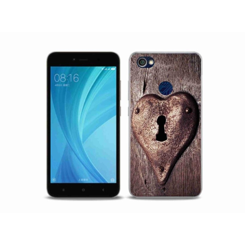 Gelový kryt mmCase na mobil Xiaomi Redmi Note 5A Prime - zámek ve tvaru srdce